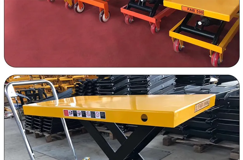 Support Customized Hydraulic Platform Truck 500Kg 1 Ton Electric Lifting Platform Truck