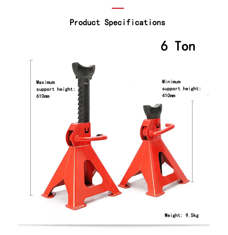 1 Pair 2 Ton Capacity Adjustable Height Car Jack Stand Safety Tools Car Jack Auto Stands